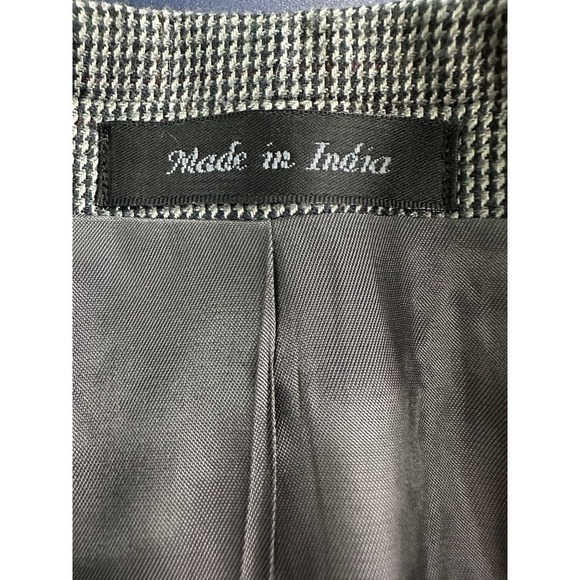 VTG LRL Lauren Ralph Lauren Green Label 40R Sport Jacket Blu/Gry Check Gorgeous - Picture 6 of 9